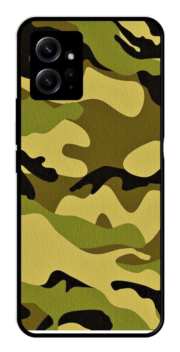 Army Pattern Metal Mobile Case for Redmi Note 12 4G   (Design No -35)