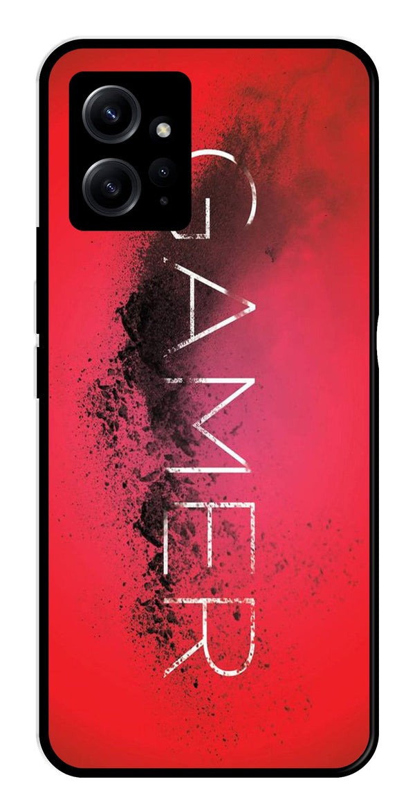 Gamer Pattern Metal Mobile Case for Redmi Note 12 4G   (Design No -41)