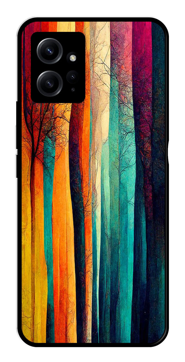 Modern Art Colorful Metal Mobile Case for Redmi Note 12 4G   (Design No -47)