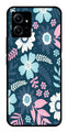 Flower Leaves Design Metal Mobile Case for Redmi Note 12 4G   (Design No -50)