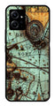 Map Design Metal Mobile Case for Redmi Note 12 4G   (Design No -54)