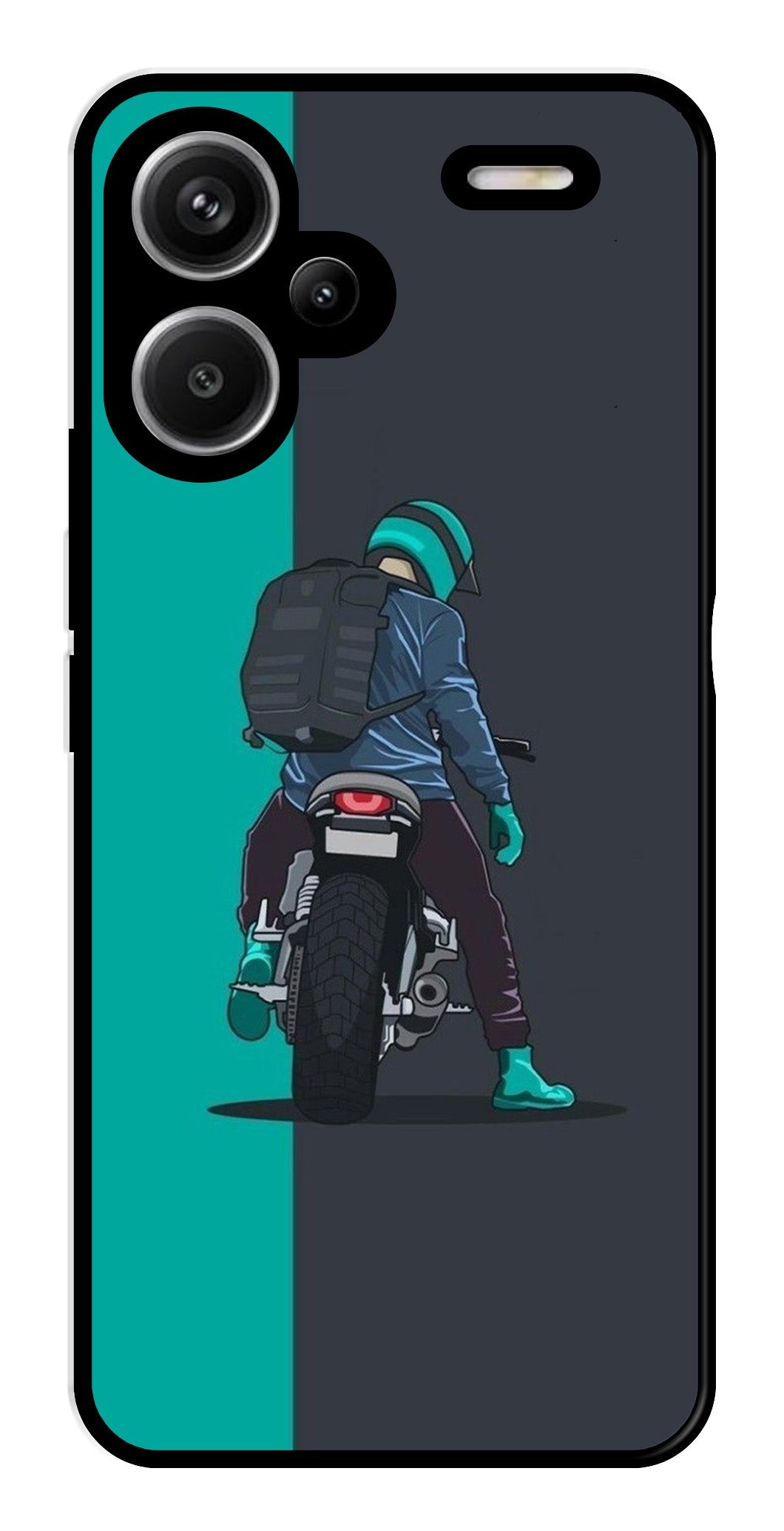 Bike Lover Metal Mobile Case for Redmi Note 13 Pro Plus 5G   (Design No -05)