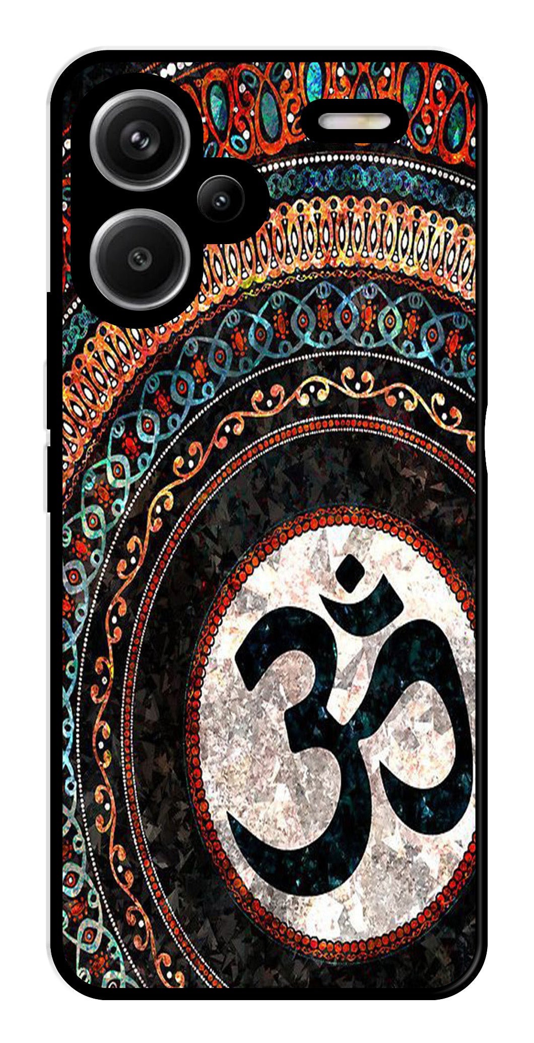Oum Design Metal Mobile Case for Redmi Note 13 Pro Plus 5G   (Design No -15)