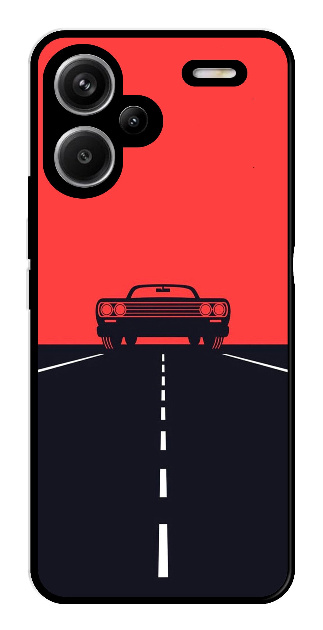 Car Lover Metal Mobile Case for Redmi Note 13 Pro Plus 5G   (Design No -21)