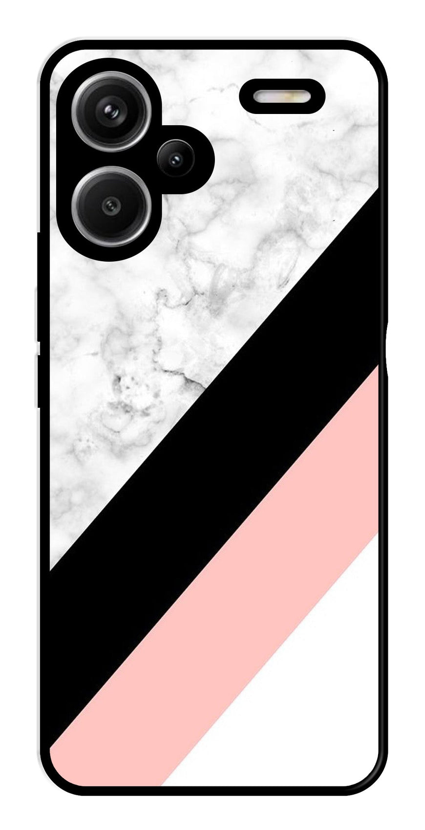 Marble Design Metal Mobile Case for Redmi Note 13 Pro Plus 5G   (Design No -24)