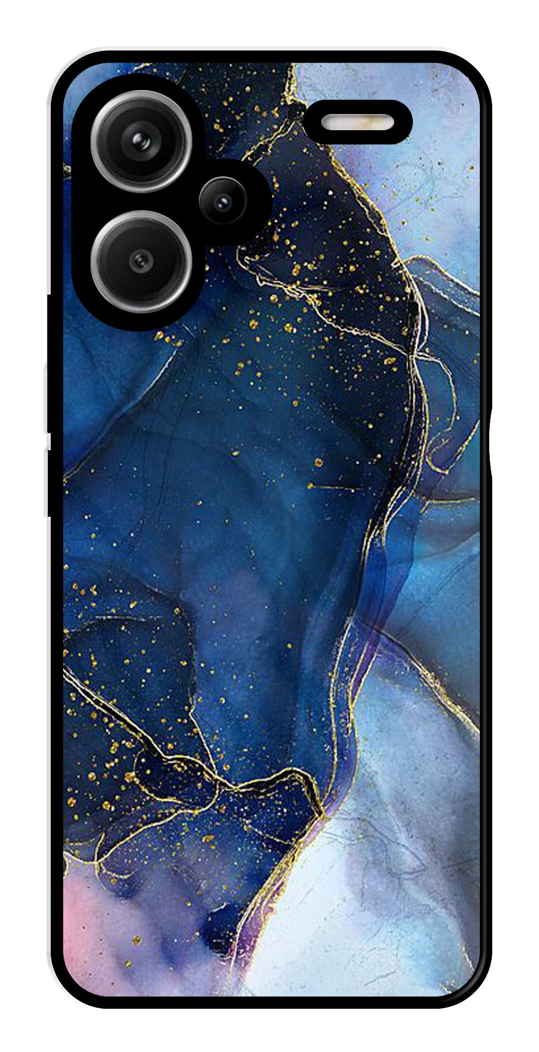 Blue Marble Metal Mobile Case for Redmi Note 13 Pro Plus 5G   (Design No -34)