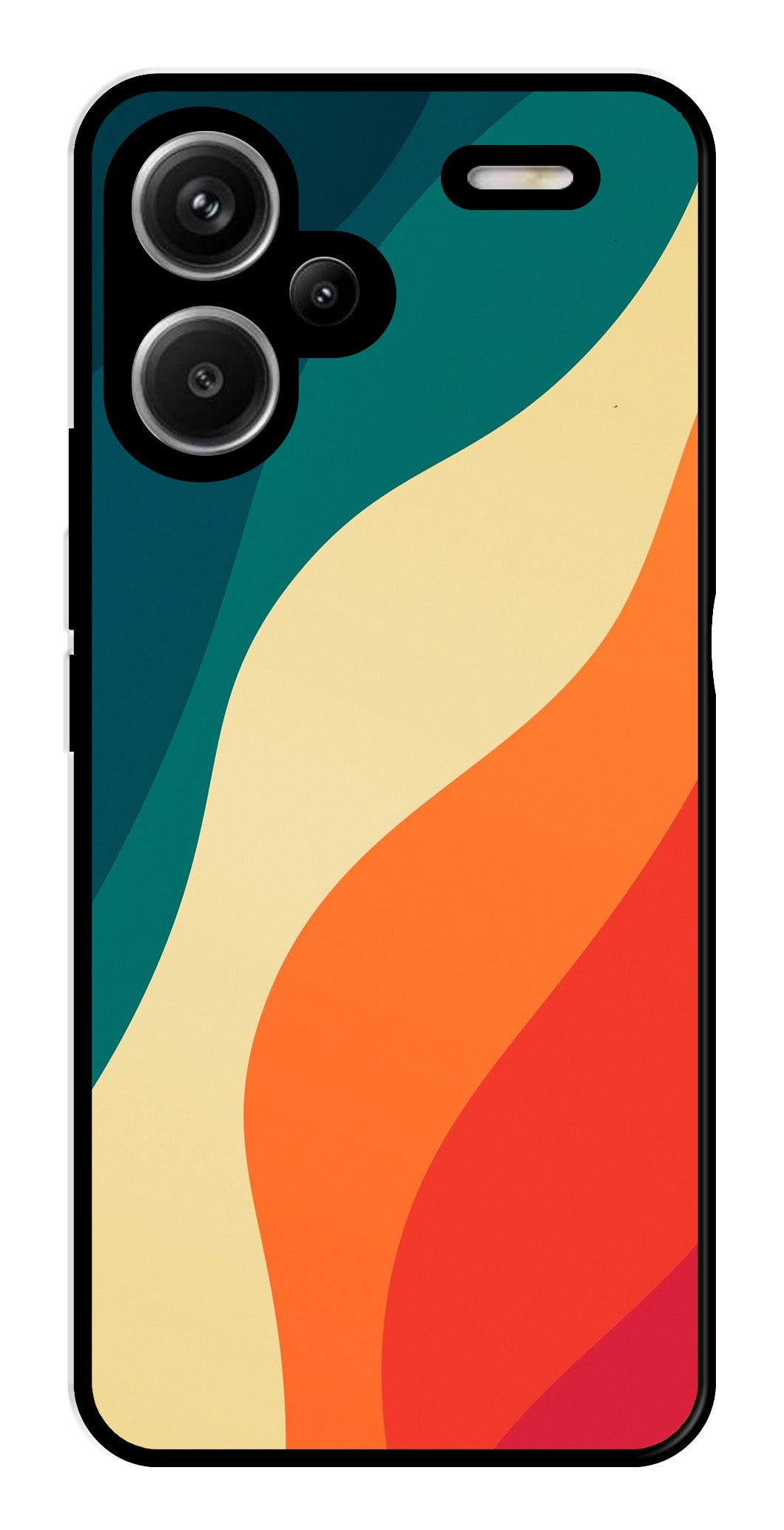 Muted Rainbow Metal Mobile Case for Redmi Note 13 Pro Plus 5G   (Design No -39)