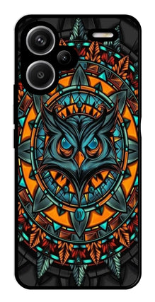 Owl Pattern Metal Mobile Case for Redmi Note 13 Pro Plus 5G