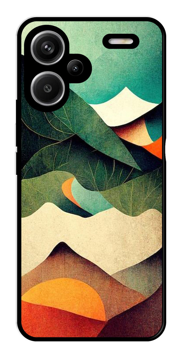 MultiColor Pattern Metal Mobile Case for Redmi Note 13 Pro Plus 5G   (Design No -43)