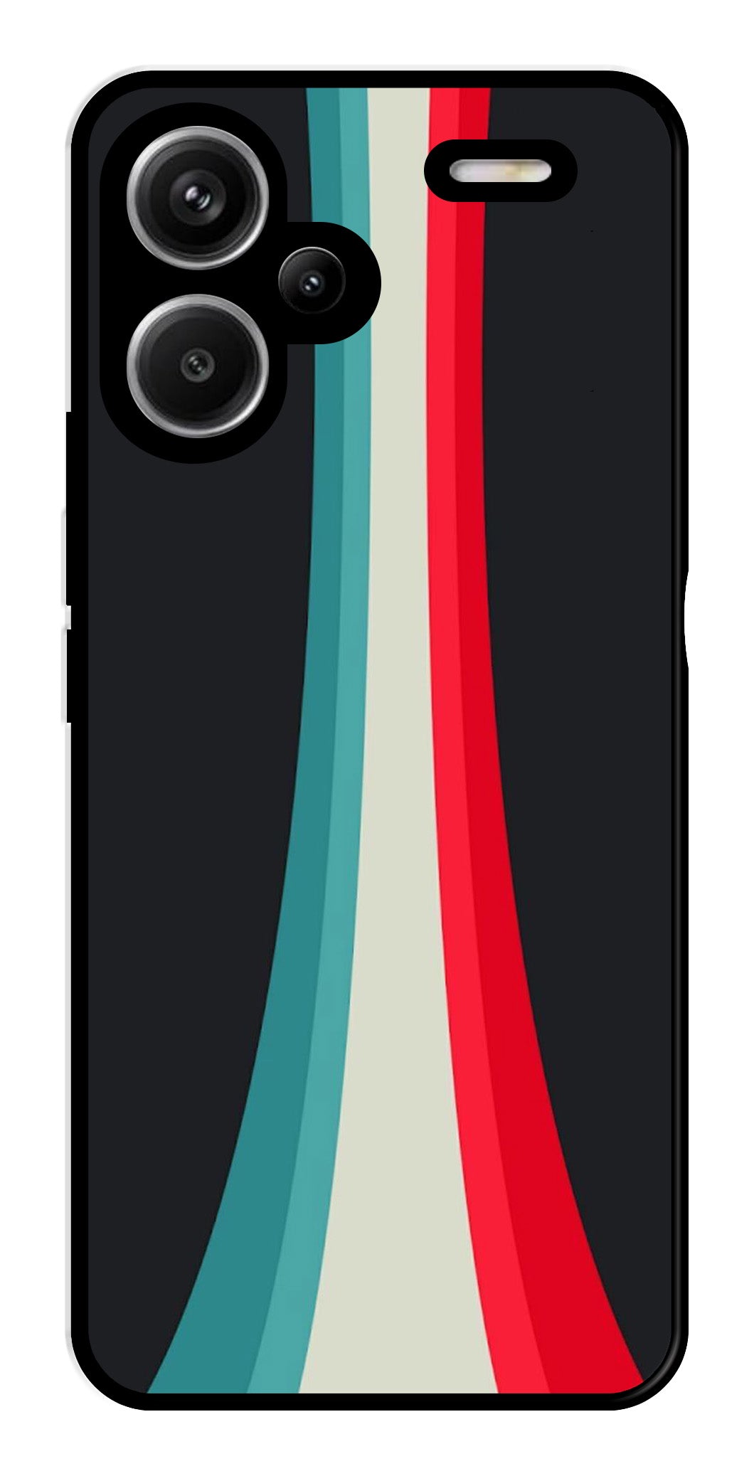 Modern Art Colorful Metal Mobile Case for Redmi Note 13 Pro Plus 5G   (Design No -48)