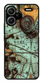 Map Design Metal Mobile Case for Redmi Note 13 Pro Plus 5G   (Design No -54)