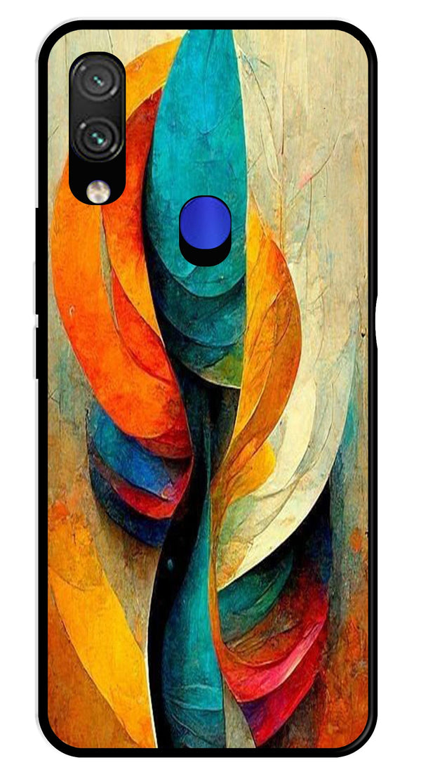 Modern Art Metal Mobile Case for Redmi Note 7   (Design No -11)