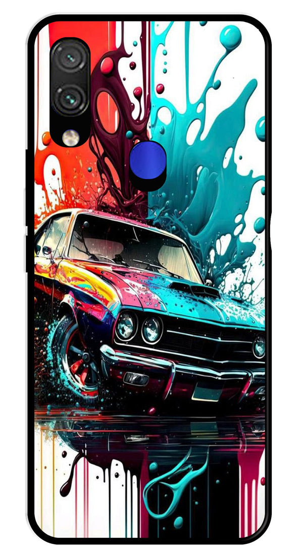 Vintage Car Metal Mobile Case for Redmi Note 7   (Design No -29)