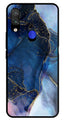 Blue Marble Metal Mobile Case for Redmi Note 7   (Design No -34)