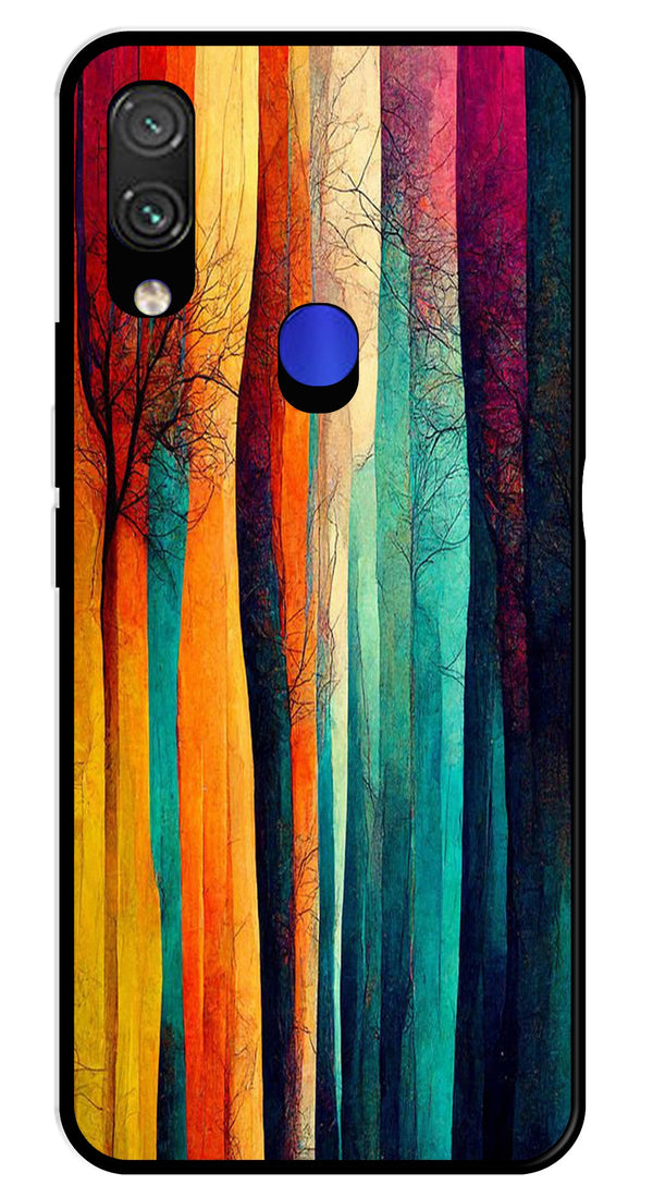 Modern Art Colorful Metal Mobile Case for Redmi Note 7   (Design No -47)