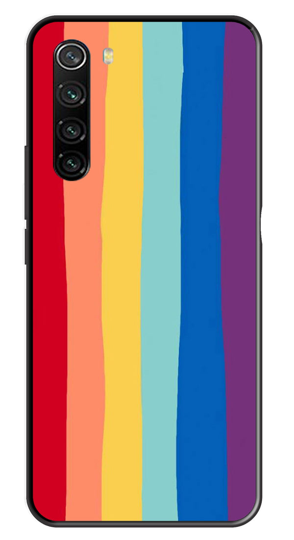 Rainbow MultiColor Metal Mobile Case for Redmi Note 8   (Design No -03)