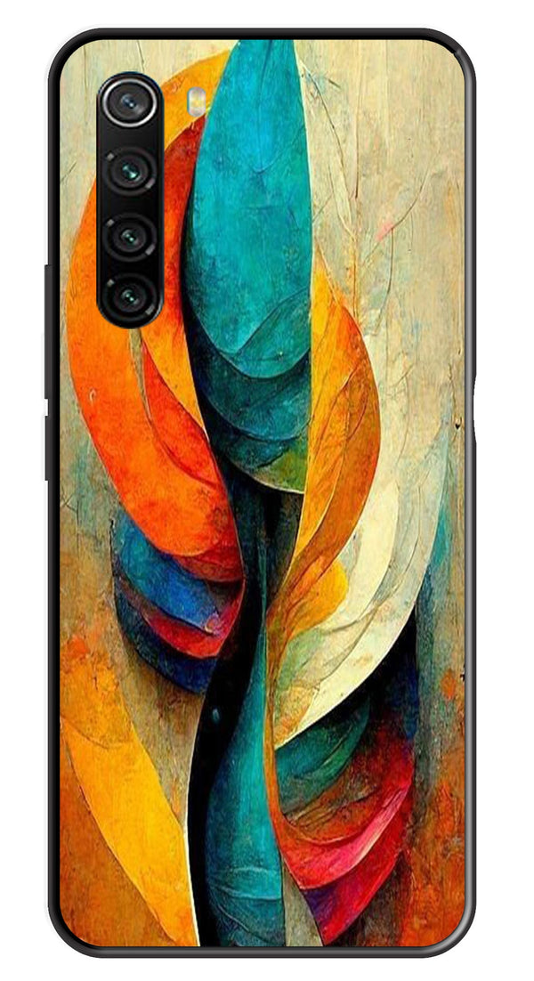 Modern Art Metal Mobile Case for Redmi Note 8   (Design No -11)