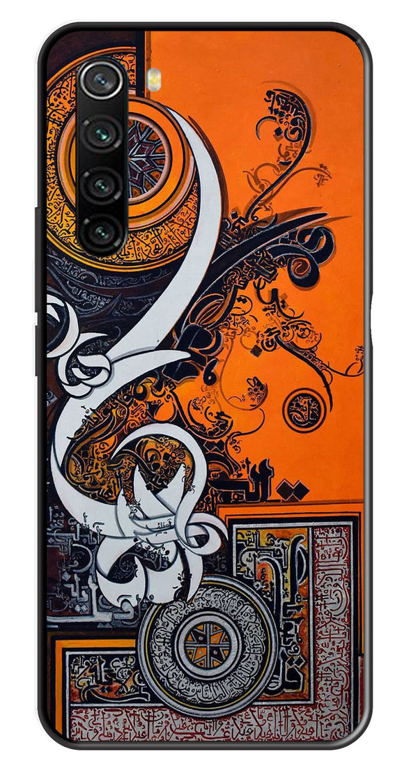 Qalander Art Metal Mobile Case for Redmi Note 8   (Design No -16)