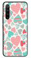 Hearts Pattern Metal Mobile Case for Redmi Note 8   (Design No -22)