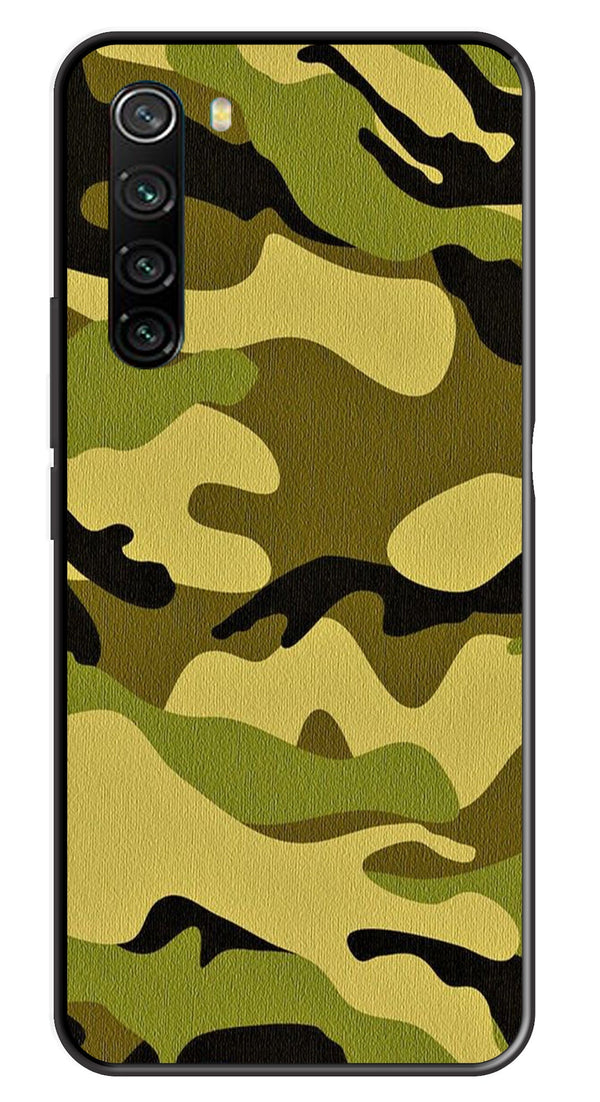 Army Pattern Metal Mobile Case for Redmi Note 8   (Design No -35)