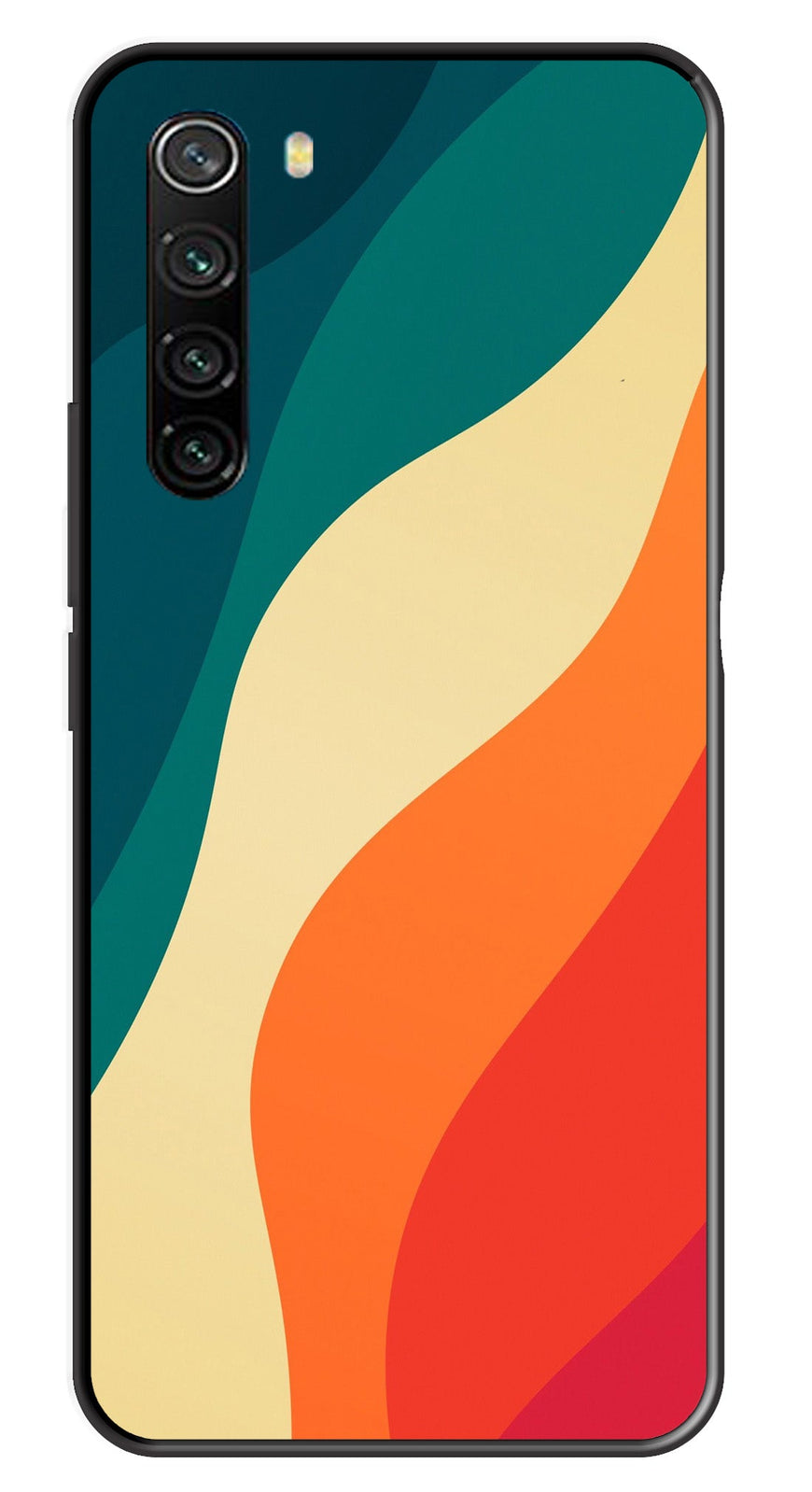 Muted Rainbow Metal Mobile Case for Redmi Note 8   (Design No -39)