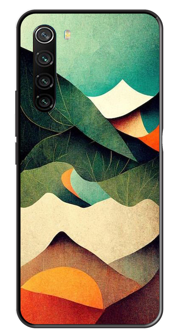 MultiColor Pattern Metal Mobile Case for Redmi Note 8   (Design No -43)