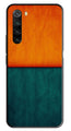 Orange Green Pattern Metal Mobile Case for Redmi Note 8   (Design No -45)