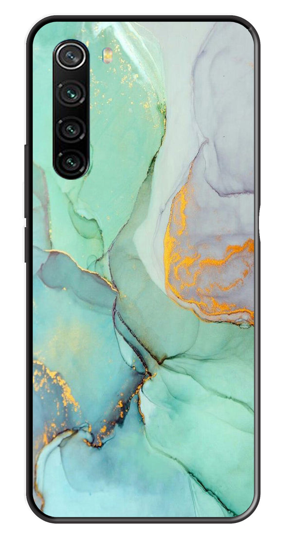 Marble Design Metal Mobile Case for Redmi Note 8   (Design No -46)