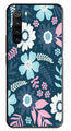 Flower Leaves Design Metal Mobile Case for Redmi Note 8   (Design No -50)