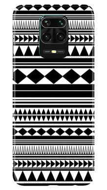 Black white Pattern Mobile Back Case for Redmi Note 10 Lite (Design - 5)