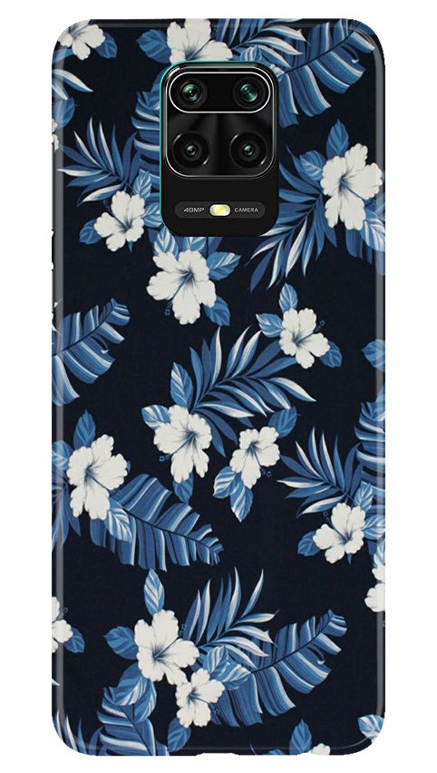 White flowers Blue Background2 Case for Redmi Note 10 Lite