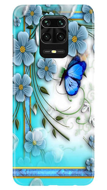 Blue Butterfly Mobile Back Case for Redmi Note 10 Lite (Design - 21)