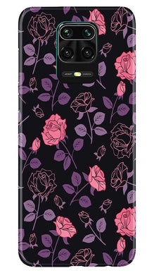 Rose Black Background Mobile Back Case for Redmi Note 10 Lite (Design - 27)