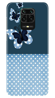 White dots Butterfly Mobile Back Case for Redmi Note 10 Lite (Design - 31)