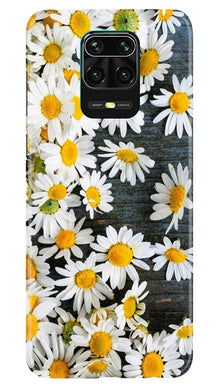White flowers2 Mobile Back Case for Redmi Note 10 Lite (Design - 62)