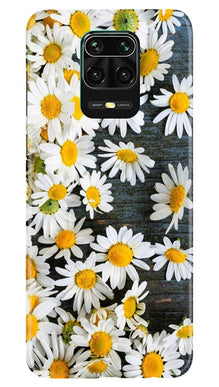 White flowers2 Mobile Back Case for Redmi Note 10 Lite (Design - 62)