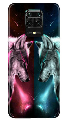 Wolf fight Mobile Back Case for Redmi Note 10 Lite (Design - 221)