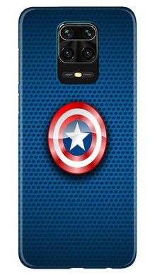 Captain America Shield Mobile Back Case for Redmi Note 10 Lite (Design - 253)