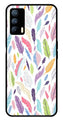 Colorful Feathers Metal Mobile Case for Realme X7   (Design No -06)