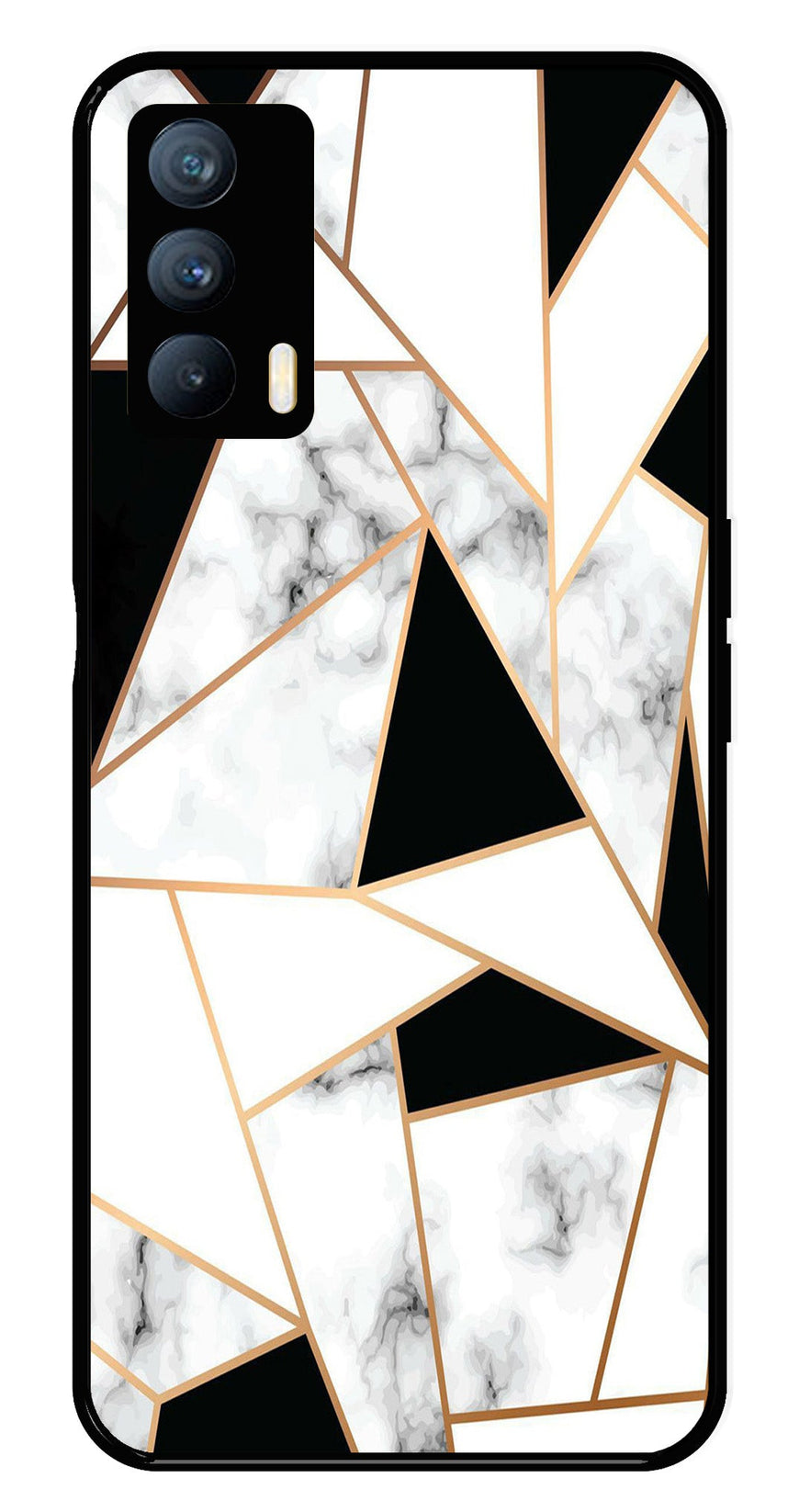 Marble Design2 Metal Mobile Case for Realme X7   (Design No -08)