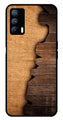 Wooden Design Metal Mobile Case for Realme X7   (Design No -13)