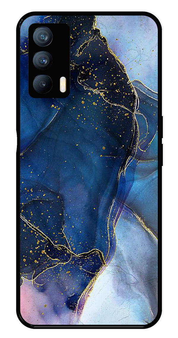 Blue Marble Metal Mobile Case for Realme X7   (Design No -34)