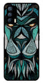 Lion Pattern Metal Mobile Case for Realme X7   (Design No -40)