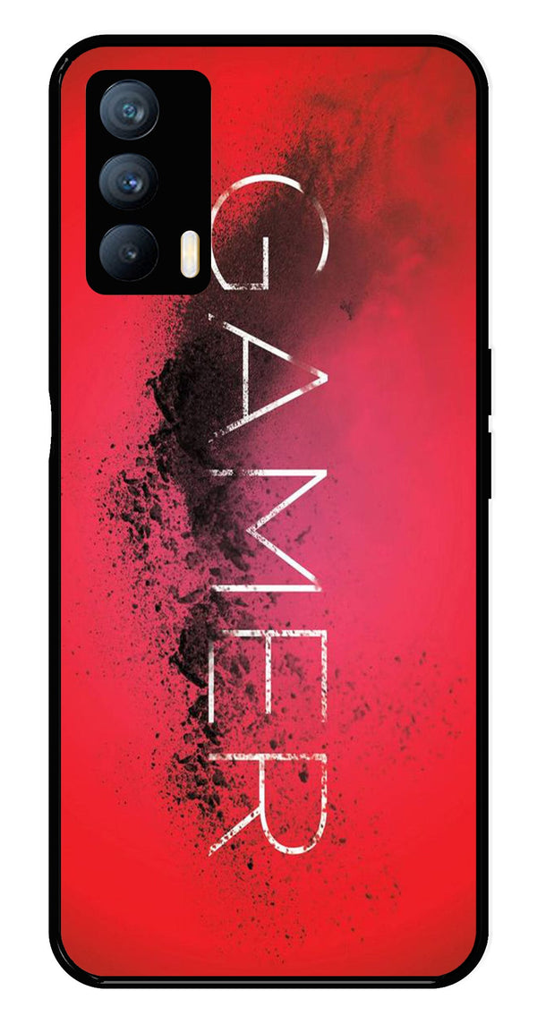 Gamer Pattern Metal Mobile Case for Realme X7   (Design No -41)