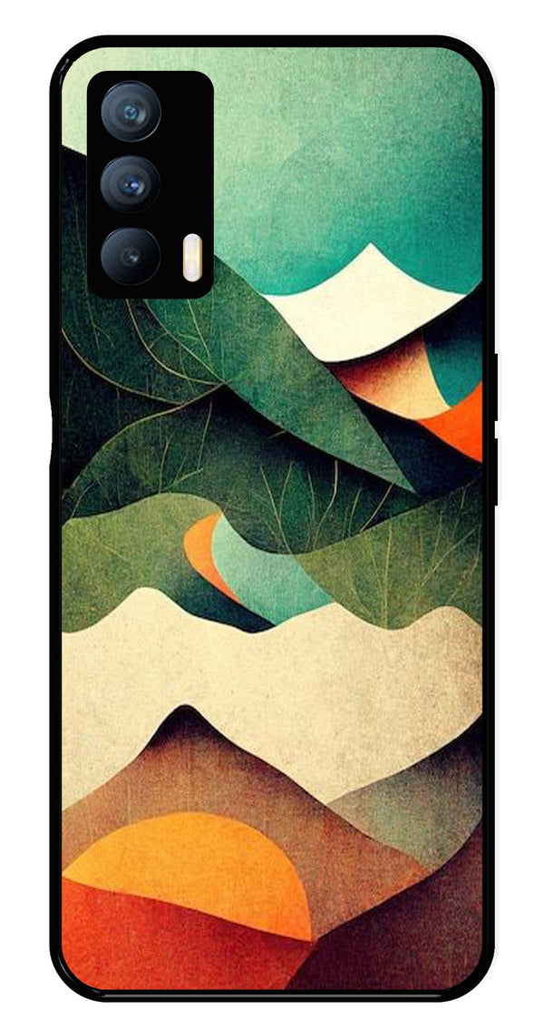 MultiColor Pattern Metal Mobile Case for Realme X7   (Design No -43)