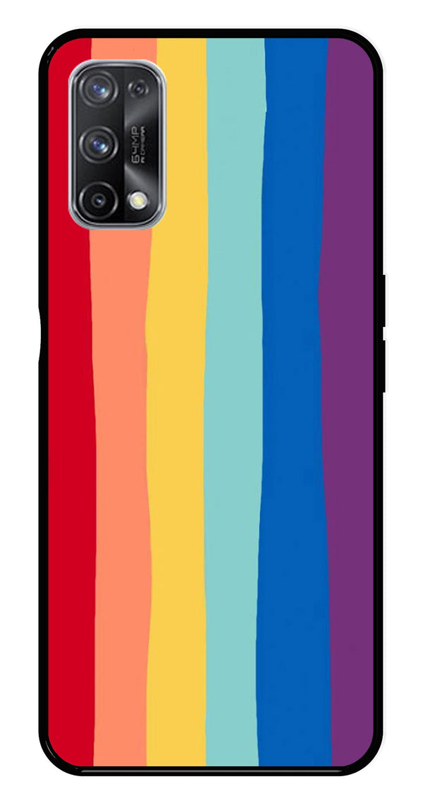 Rainbow MultiColor Metal Mobile Case for Realme X7 Pro   (Design No -03)