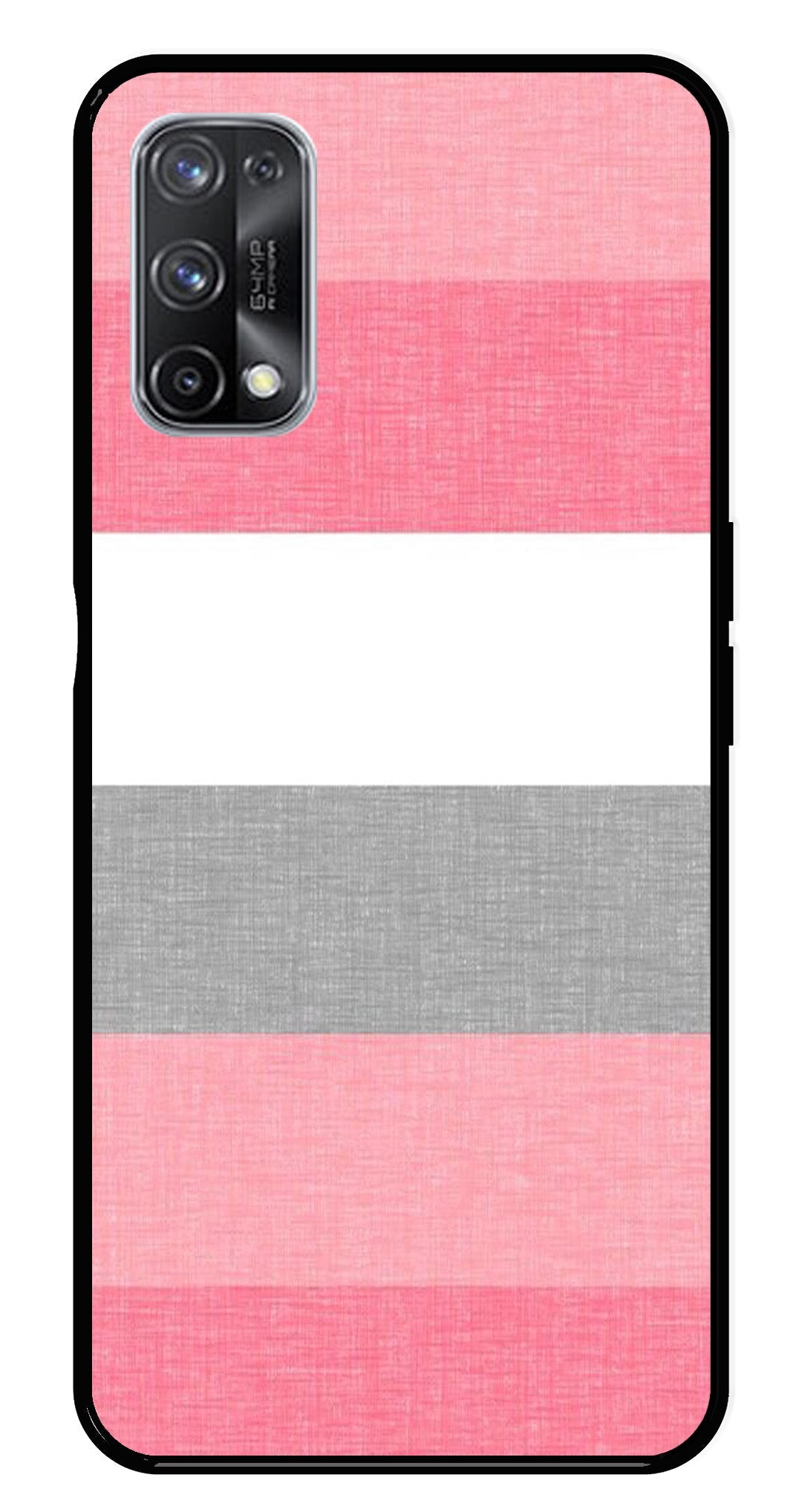 Pink Pattern Metal Mobile Case for Realme X7 Pro   (Design No -23)