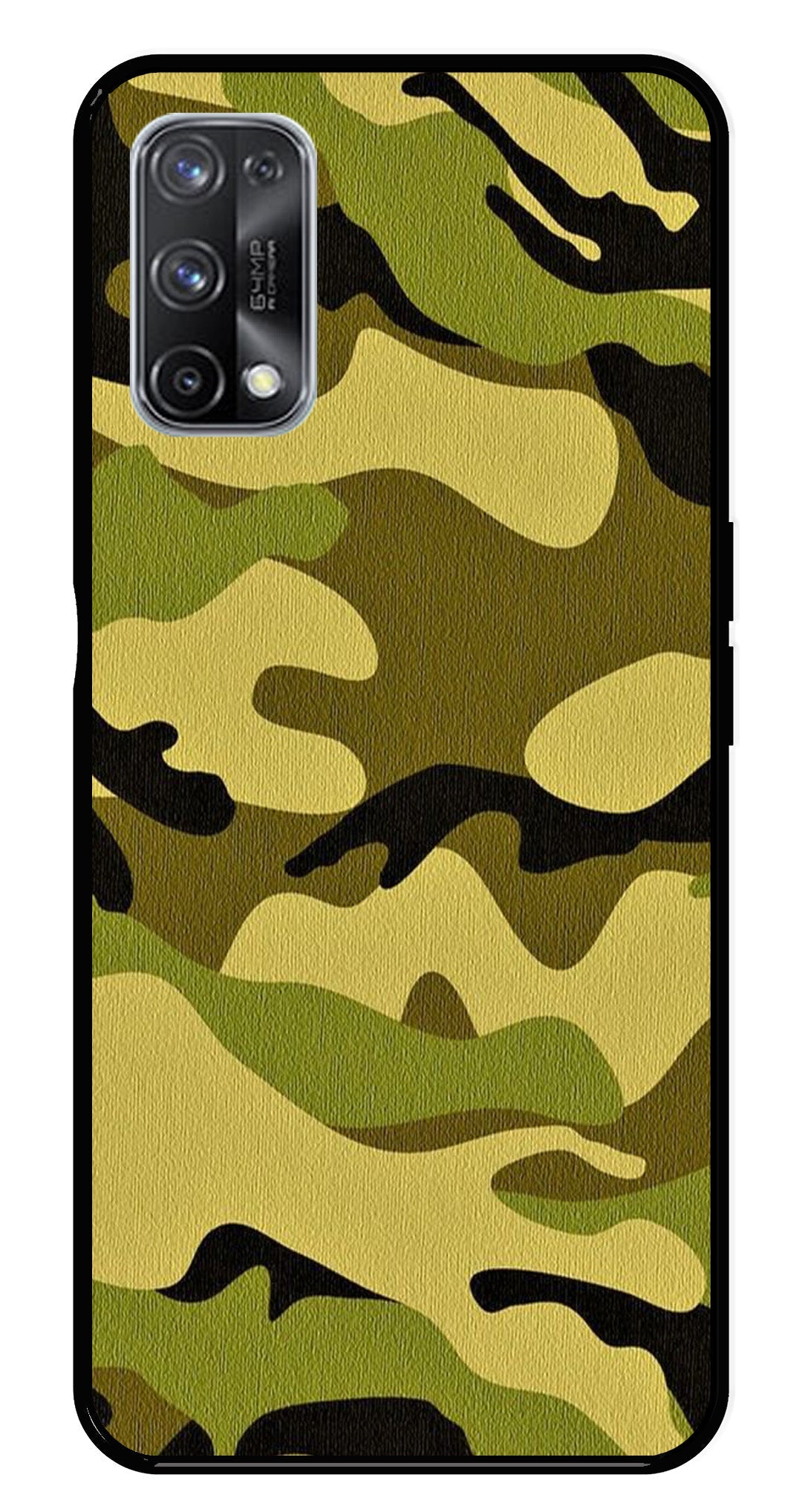 Army Pattern Metal Mobile Case for Realme X7 Pro   (Design No -35)