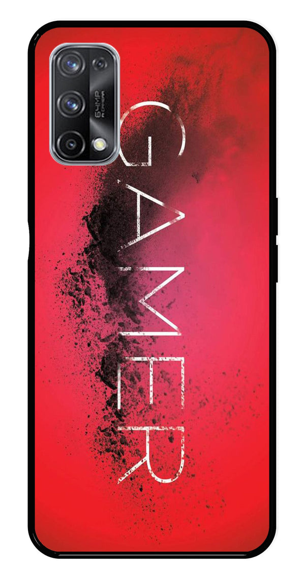 Gamer Pattern Metal Mobile Case for Realme X7 Pro   (Design No -41)