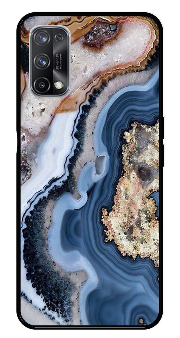 Marble Design Metal Mobile Case for Realme X7 Pro   (Design No -53)
